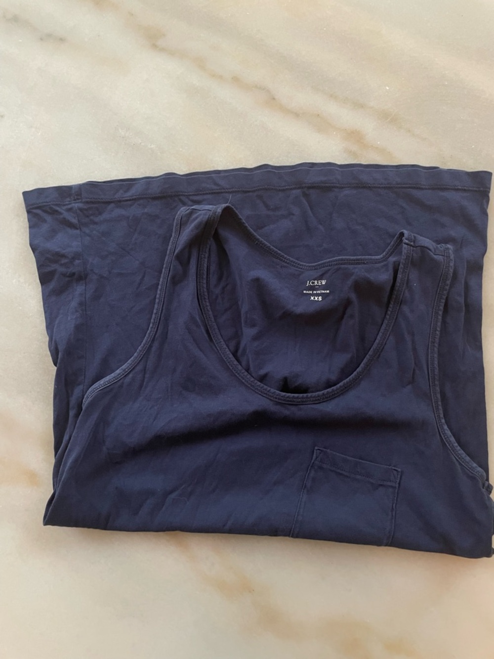J. Crew Navy Pocket Tank Top size XXS